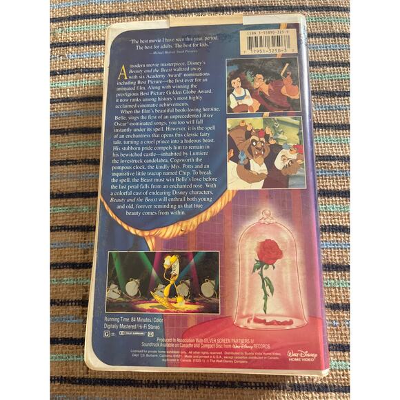 Disney Beauty & the Beast Black Diamond Edition VHS Movie Pre-Loved - Picture 2 of 9